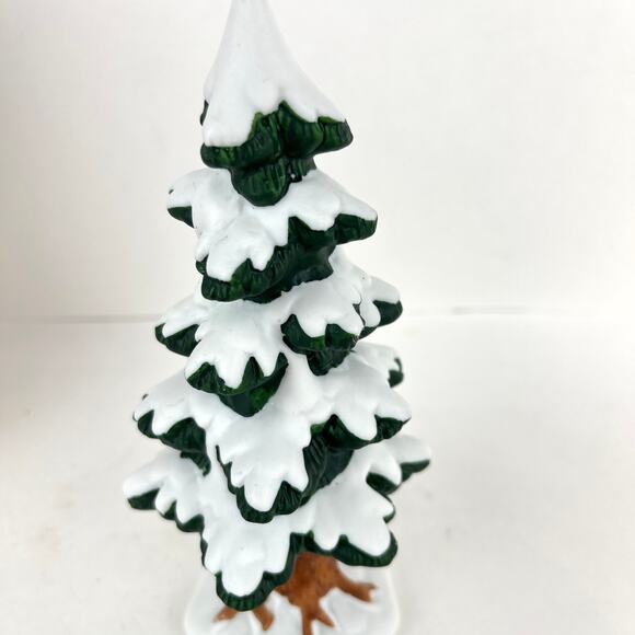 Lemax Porcelain Pine Tree Dickensvale Christmas Holiday Tree - Picture 3 of 5
